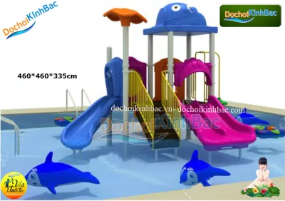 Bộ liên cầu trượt bể bơi đẹp tại Nguyên lý, Lý nhân, Hà nam