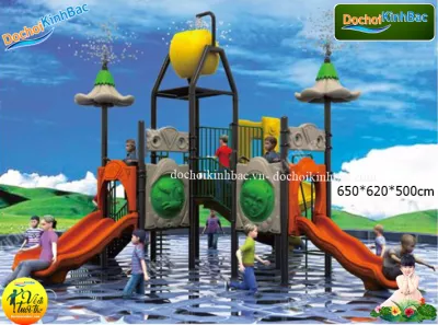 Bộ liên cầu trượt bể bơi đẹp tại Nhân hưng, Lý nhân, Hà nam