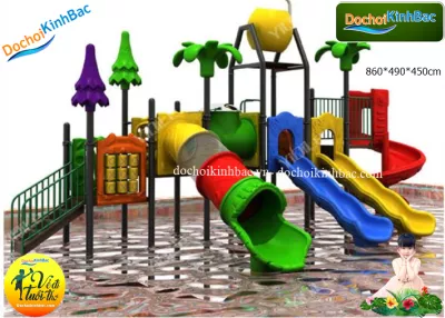 Bộ liên cầu trượt bể bơi đẹp tại Nhân mỹ, Lý nhân, Hà nam