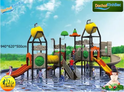 Bộ liên cầu trượt bể bơi đẹp tại Nhân thịnh, Lý nhân, Hà nam