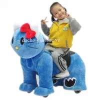Xe thú cưỡi chạy bằng điện có nhạc -HÌNH CON MEO HELLO KITTY TDC013