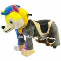 XE THÚ CHẠY ĐIỆN HÌNH CHÚ CHÓ ĐỘI MŨ XANH XTCD003