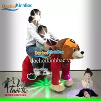 xe thu chay dien chu cun dau nau mau do XTCD024