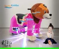 xe thu chay dien chu cun dau nau mau hong  XTCD024