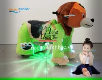 xe thu chay dien chu cun dau nau mau xanh  XTCD024