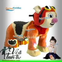 XE THÚ CHẠY ĐIỆN HÌNH HEO THÁM HIỂM TCDM016