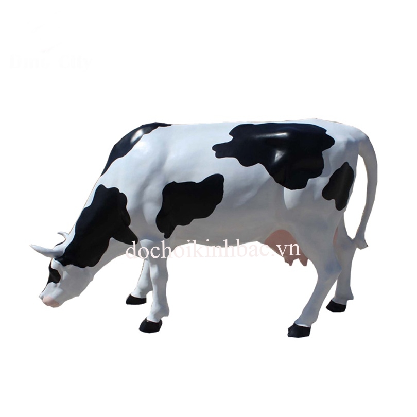 TƯỢNG SINH ĐỘNG VẬT KÍCH THƯỚC THẬT HÌNH CON BÒ SỮA TSV017