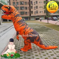 ÁO KHỦNG LONG DI CHUYỂN VẢI BÔNG MÀU CAM AKL01