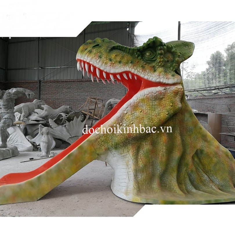 TƯỢNG SINH ĐỘNG VẬT KÍCH THƯỚC THẬT CẦU TRƯỢT HÀM KHỦNG LONG TSV023