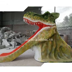 TƯỢNG SINH ĐỘNG VẬT KÍCH THƯỚC THẬT  CẦU TRƯỢT HÀM KHỦNG LONG TSV023
