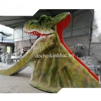 TƯỢNG SINH ĐỘNG VẬT KÍCH THƯỚC THẬT  CẦU TRƯỢT HÀM KHỦNG LONG TSV023