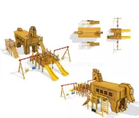KHU VUI CHƠI LIÊN HOÀN GỖ NGOÀI TRỜI LHGN004