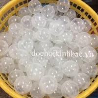 BÓNG NHỰA TRẺ EM PHI 7.5CM MÀU TRẮNG TRONG
