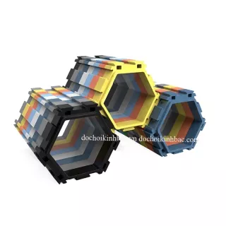 XẾP HÌNH XỐP ỐNG CHUI LỤC GIÁC XEPP118