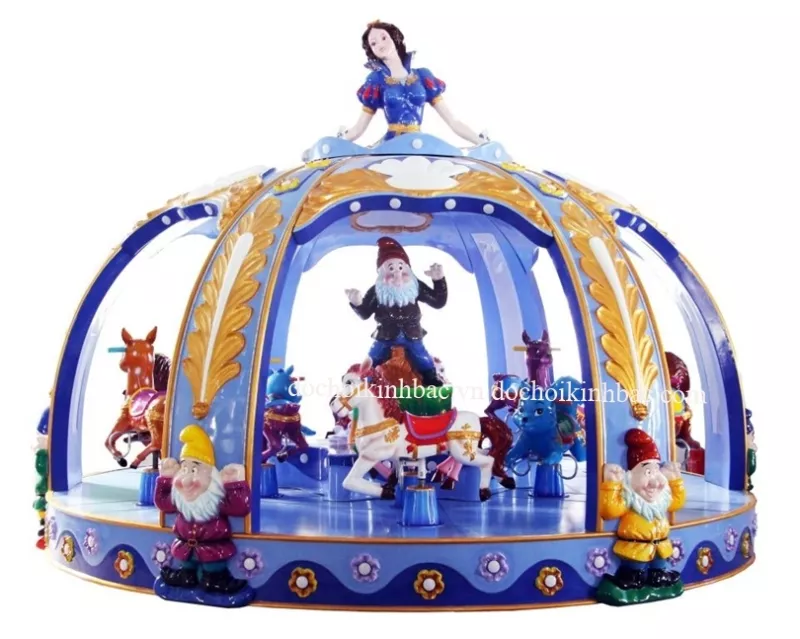 MÂM XOAY ĐU QUAY THỦY LỰC NHẬP KHẨU  HÌNH BẠCH TUYẾT VÀ 7 CHÚ LÙN MXDQ03A