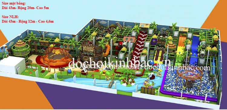 Khu vui chơi liên hoàn chủ đề lâu đài NLHD004