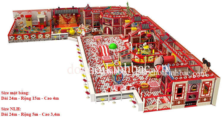 Khu vui chơi liên hoàn chủ đề lâu đài NLHD003