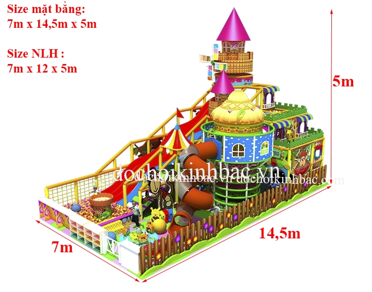 Khu vui chơi liên hoàn chủ đề lâu đài NLHD032