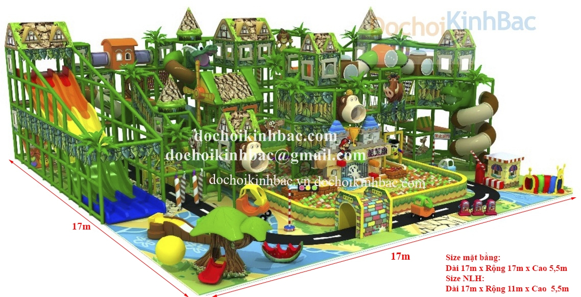 Khu vui chơi liên hoàn chủ đề rừng NLHR029