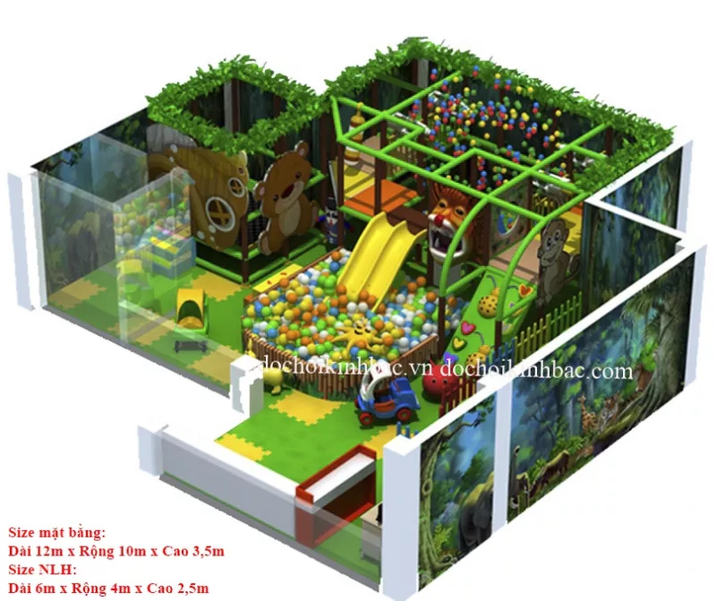 Khu vui chơi liên hoàn chủ đề rừng NLHR009