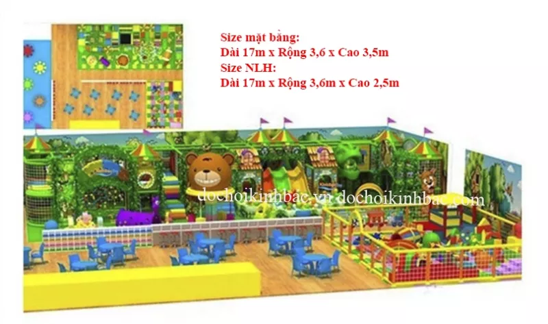 Khu vui chơi liên hoàn chủ đề rừng NLHR014