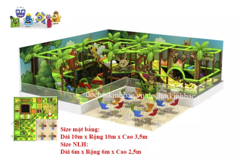 Khu vui chơi liên hoàn chủ đề rừng NLHR006