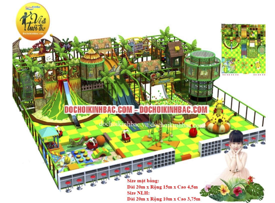Khu vui chơi liên hoàn chủ đề rừng NLHR001