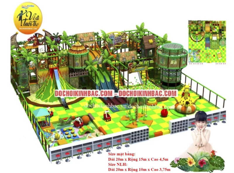Khu vui chơi liên hoàn chủ đề rừng NLHR001