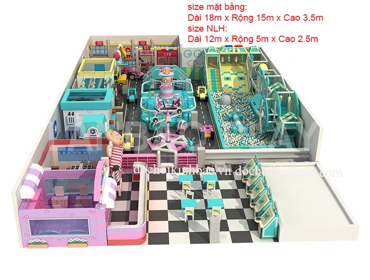 Khu Vui Chơi Liên hoàn diện tích trên 150 m2 LHSE014