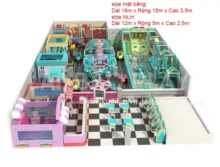 Khu Vui Chơi Liên hoàn diện tích trên 150 m2 LHSE014