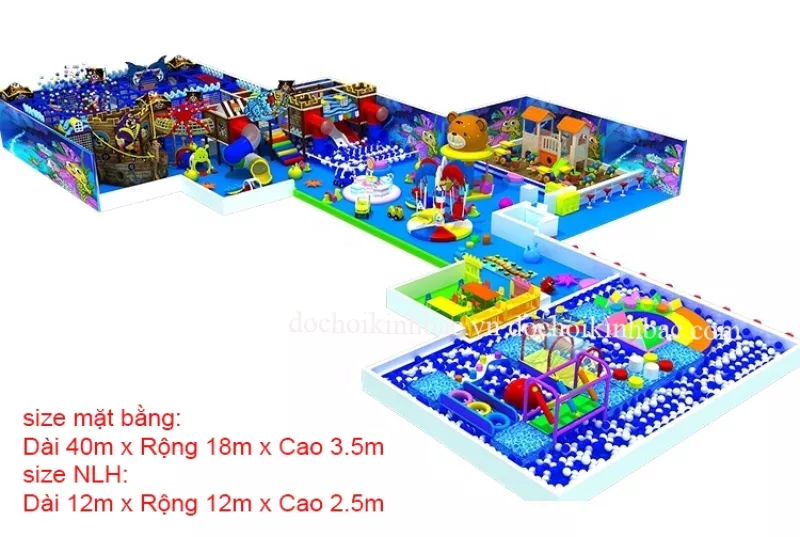 Khu Vui Chơi Liên hoàn diện tích trên 150 m2 LHSE017