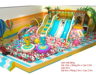 Khu Vui Chơi Liên hoàn diện tích 50-100 m2 LHSC018