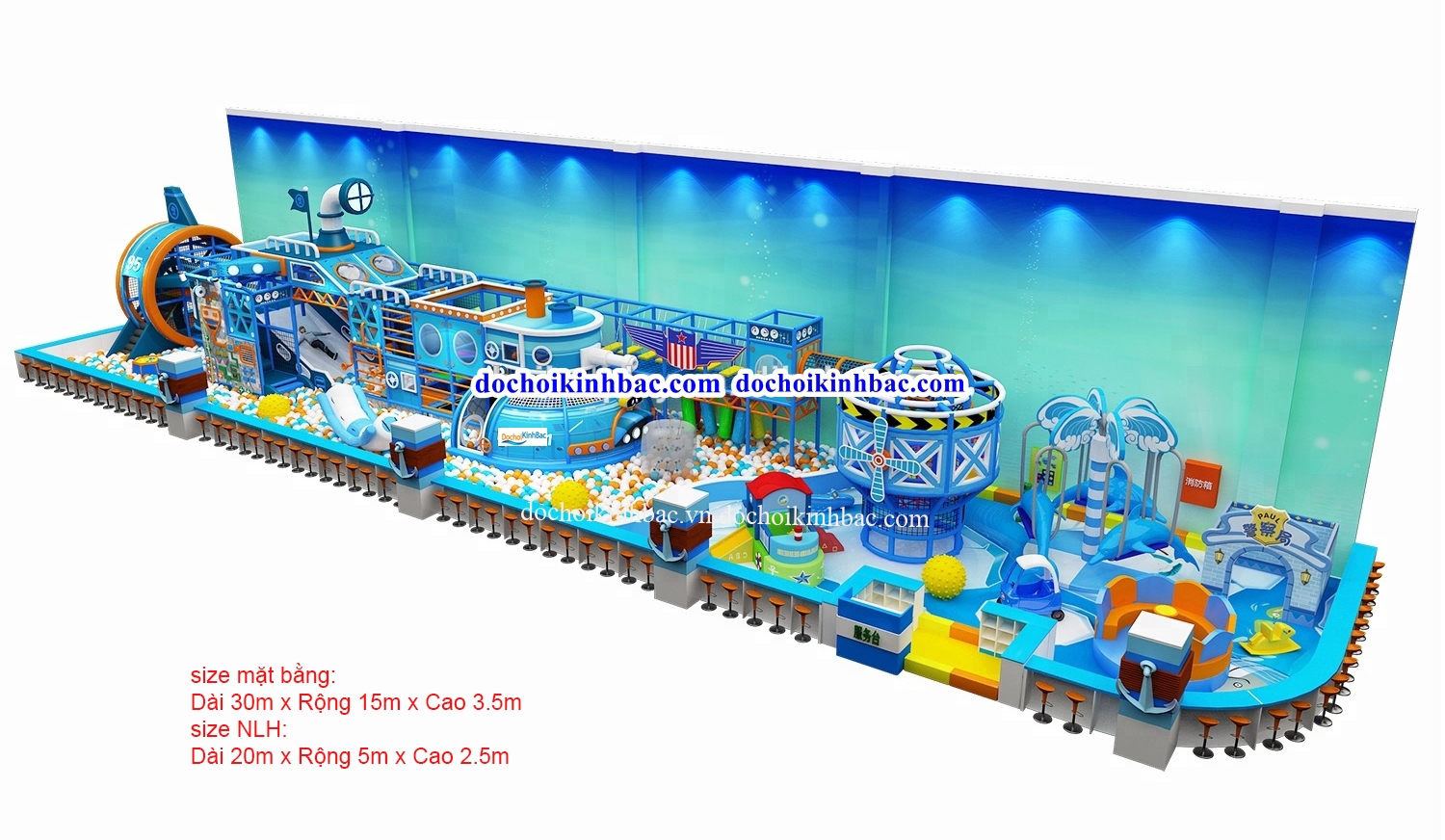 Khu vui chơi liên hoàn thiết kế theo yêu cầu phong thủy NLHP007