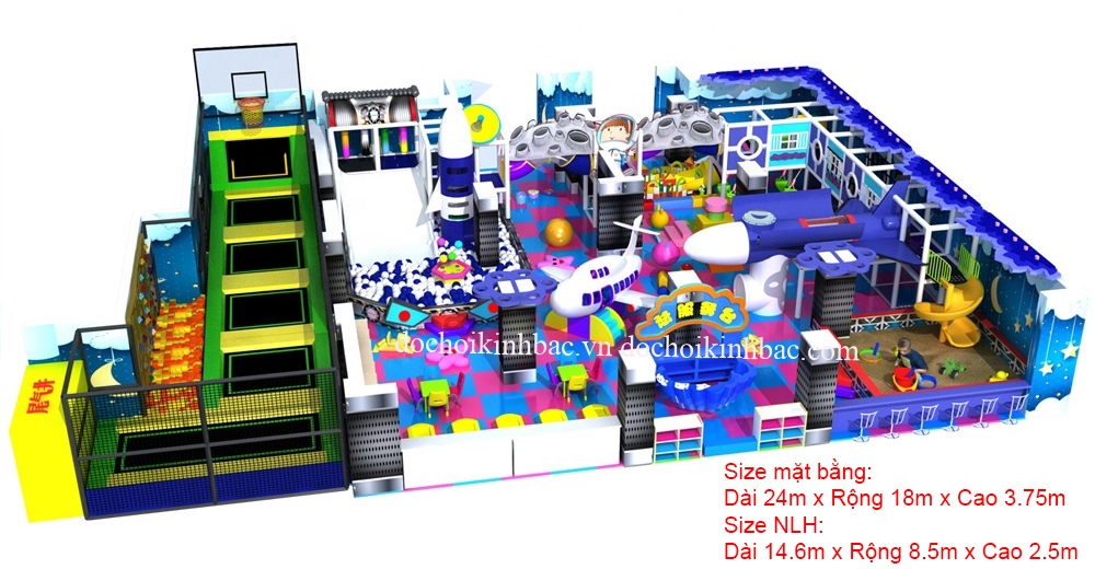 Khu vui chơi liên hoàn diện tích lớn NLHS004