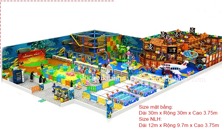 Khu vui chơi liên hoàn diện tích lớn NLHS019