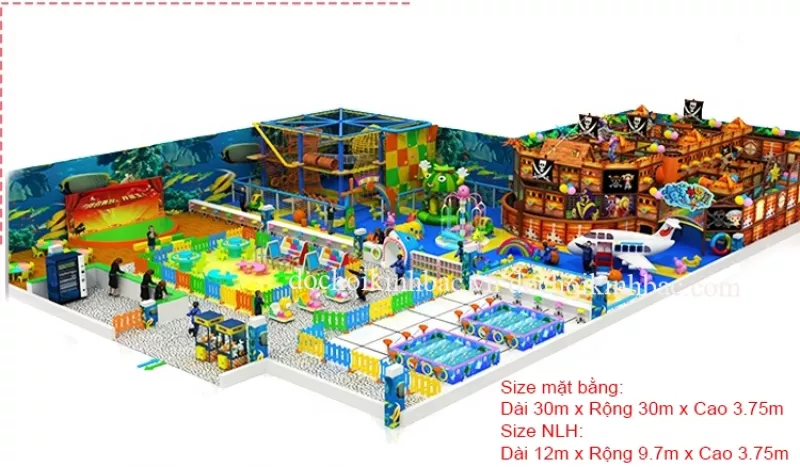 Khu vui chơi liên hoàn diện tích lớn NLHS019