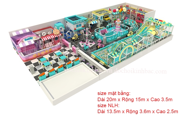 Khu Vui Chơi Liên hoàn diện tích trên 150 m2 LHSE036