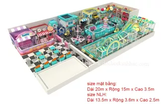 Khu Vui Chơi Liên hoàn diện tích trên 150 m2 LHSE036