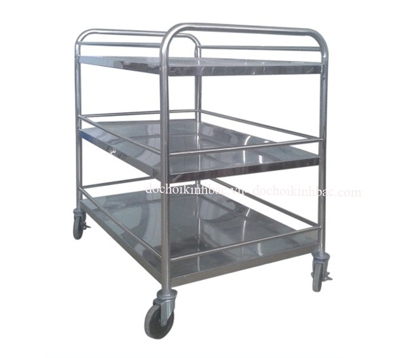 XE ĐẨY THỨC ĂN 3 TẦNG CHO TRƯỜNG MẦM NON TBI07