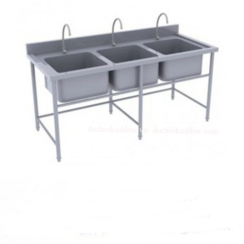 CHẬU RỬA 3 NGĂN INOX CHO NHÀ BẾP TBI27