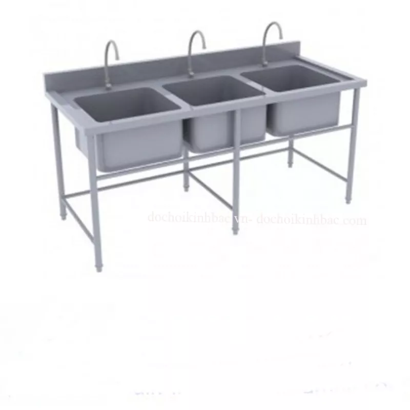 CHẬU RỬA 3 NGĂN INOX CHO NHÀ BẾP  TBI27