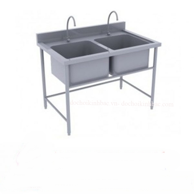 CHẬU RỬA 2 NGĂN INOX CHO NHÀ BẾP TBI28
