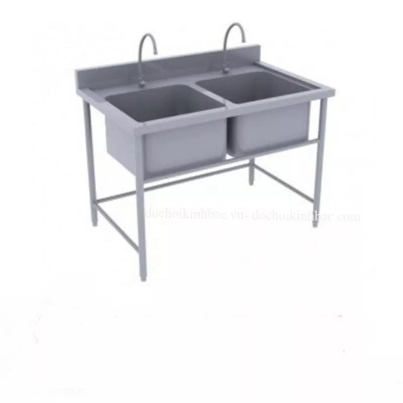 CHẬU RỬA 2 NGĂN INOX CHO NHÀ BẾP TBI28