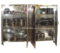 TỦ ĐỰNG XOONG NỒI BÁT ĐĨA BẰNG INOX CHO NHÀ BẾP  TBI13