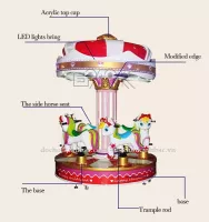 Đu quay nữ hoàng mini 6 ngựa