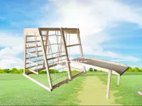 Cầu trượt gỗ