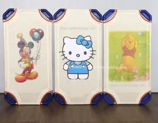 Giường lưới mầm in hình logo trường