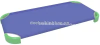 Giường lưới mầm non xanh trơn cao cấp