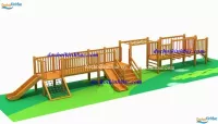 BỘ LIÊN HOÀN CẦU TRƯỢT BẰNG GỖ CHO TRẺ 002