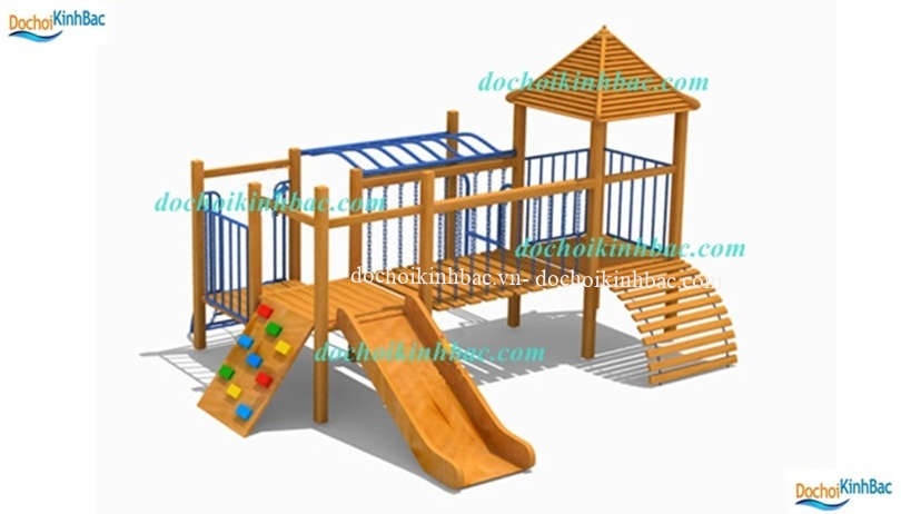 BỘ LIÊN HOÀN CẦU TRƯỢT BẰNG GỖ CHO TRẺ 016